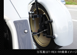 助手席側（右座席）コックピットからのタイヤ