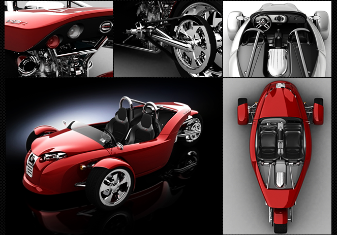 ハーレーのVツインエンジン搭載